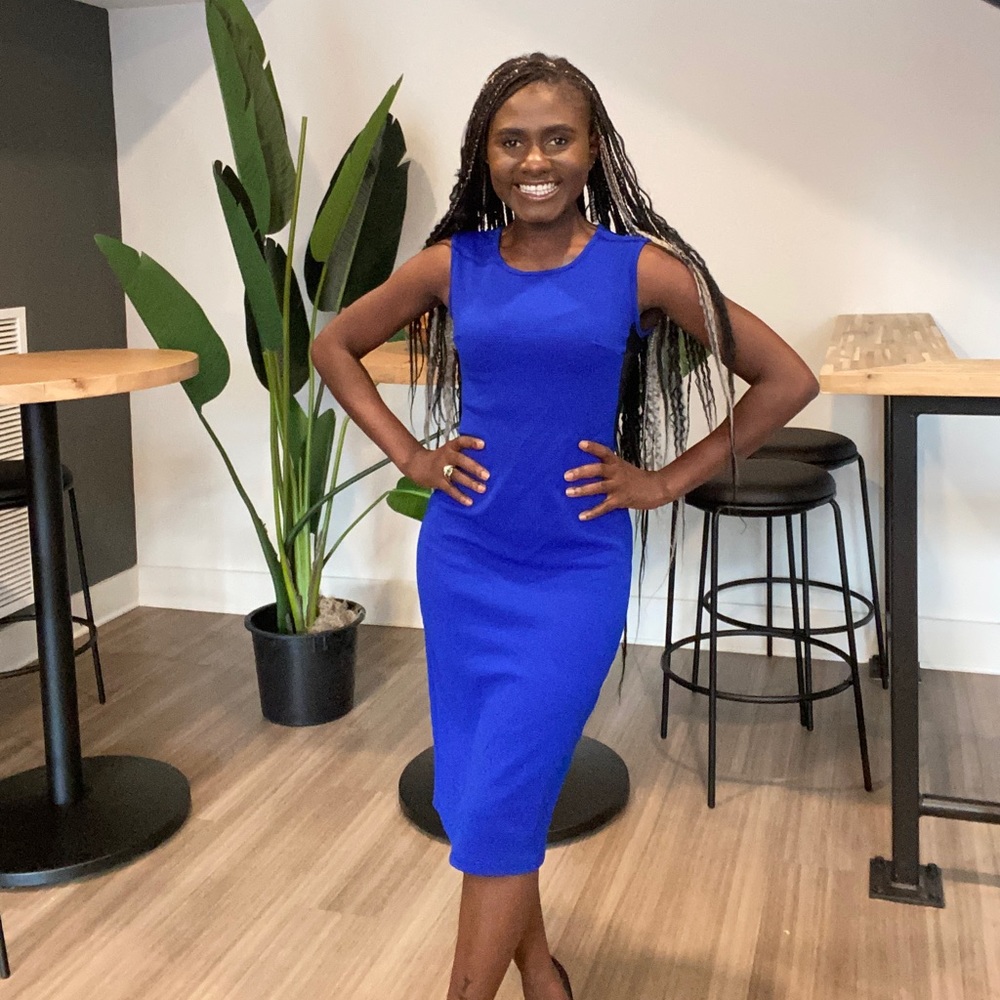 Solid Blue Dress